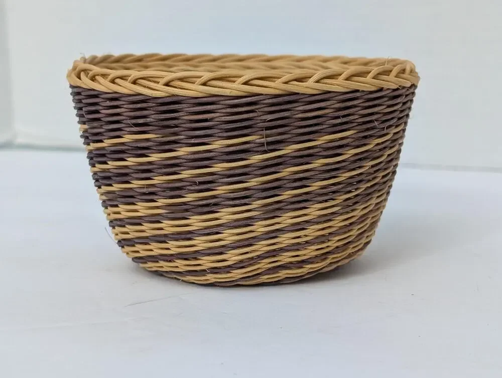 Kari Lonning Small Art Basket Fine Woven Reed Studio Pottery Style Collectible